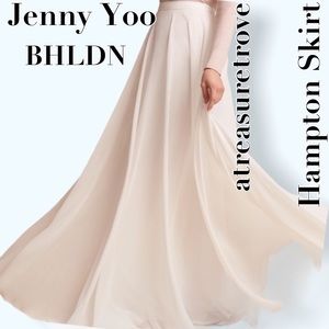 New Jenny Yoo x BHLDN Hampton 8 Ivory Chiffon Maxi Wedding Skirt